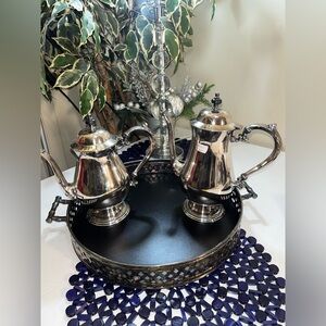 RARE International Brass Company Bamboo Basket Weave Round Tray Tiki Dish( Only)